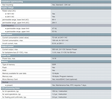 Siemens SIMATIC S7-200 SMART CPU SR30 стандартный процессор AC / DC / реле 6ES72881SR300AA1