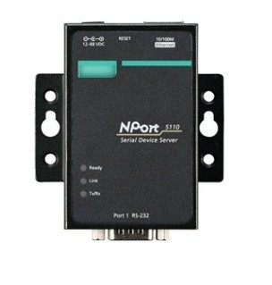 Промышленная автоматизация NPORT 5110 Порт RS-232/422/485 Сервер сетевого устройства серийного порта Стандартный интерфейс TCP/IP для MOXA