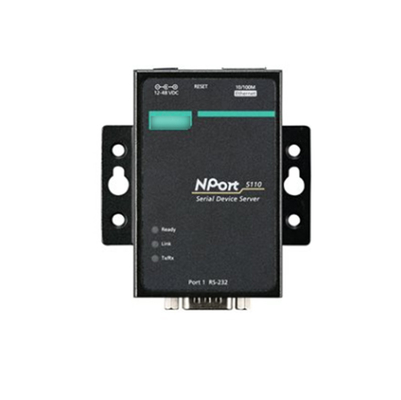 Прямая подача NPORT 5110 Порт RS-232/422/485 Сервер серийного порта для сетевого устройства MOXA