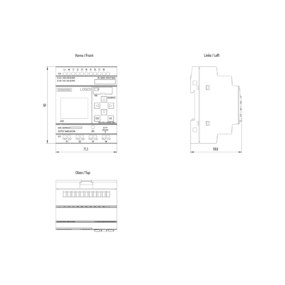 100% оригинальный Siemens LOGO PLC интегрированный дисплейный панель реле модуль 6ED10521MD080BA1