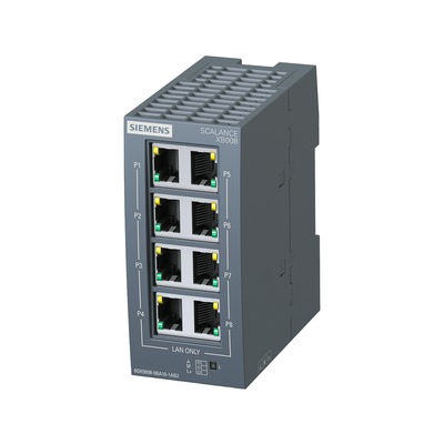 6GK5008-0BA10-1AB2 Siemens SCALANCE XB008 Неуправляемый промышленный коммутатор Ethernet 100%