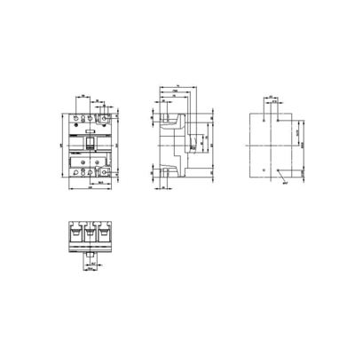 100% испытание Siemens 3VA1220-5EF32-0AA0 MCCB IEC FS250 200A 3P 55KA TM ATAM Нож отключения питания