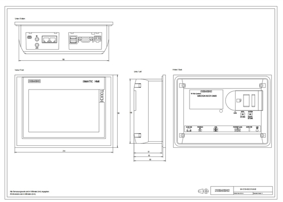 SIMATIC HMI TP700 Комфортный сенсорный экран 6AV2124-0GC01-0AX0 100% оригинальный для автоматизации