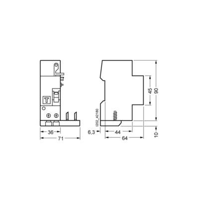 5SM2322-6 RCBO 6 kA 1P N Тип AC 30 mA C-Char В 32 A Un AC 230 V Для Siemens 5SM2322