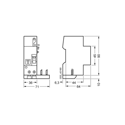 Чистая масса кг 0,204 кг 5SM2322-0 RC блок для 5SY 2-польного типа AC В 40 A 30 mA Un AC 230 V