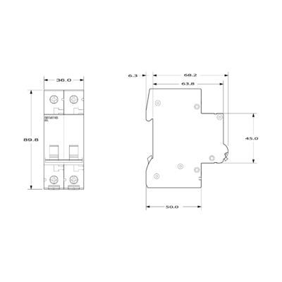 5TL12630 5TL серии отключатель 5TL1 63A 2P 5TL1263-0 для оригинальной упаковки Siemens