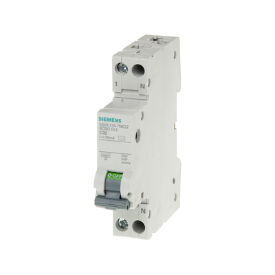 Компактный выключатель защиты от остаточного тока 1P N типа AC 30 mA 5SV9313-1CN25 для Siemens