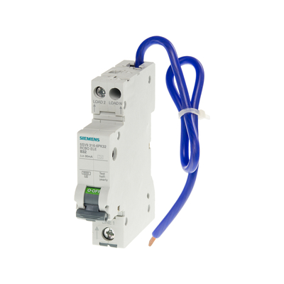 Компактный выключатель защиты от остаточного тока 1P N типа AC 30 mA 5SV9313-1CN25 для Siemens