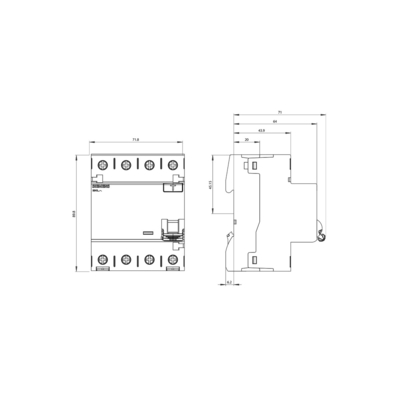 Siemens 5SV3646-6 Интерфейс связи с выключателем остаточного тока