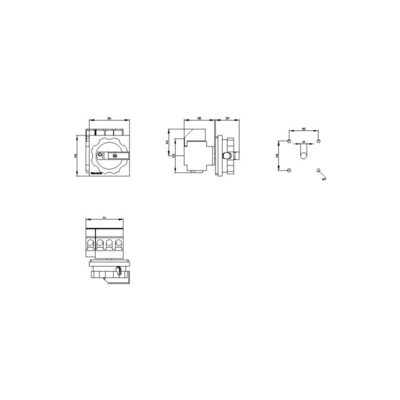 Siemens 3LD2203-1TL51 Изоляционный переключатель фиксированный вращающийся привод передний для долгосрочной изоляции