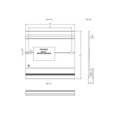 Оригинальная упаковка SIMATIC S7-1500 Монтажная рельса 160 мм для 6ES7590-1AB60-0AA0 PLC System