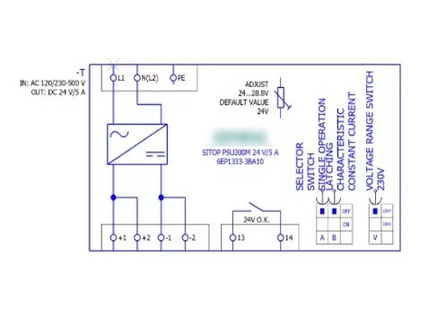 Память Другие SITOP PSU200M Источник питания однофазный и двуфазный DC 24V/5A 6EP1333-3BA10