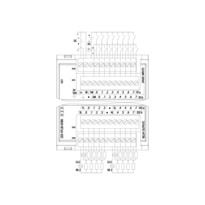 16DI/16DO 16DI 24V постоянный потолок/источник 16DO реле 2A PLC Digital I/O SM 1223 для промышленности