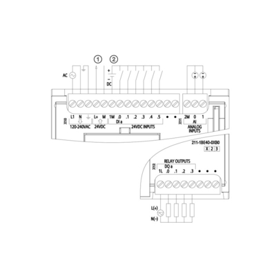 6ES7211-1BE40-0XB0 SIMATIC S7-1200 CPU 1211C компактный процессор с 2A реле и питанием AC/DC