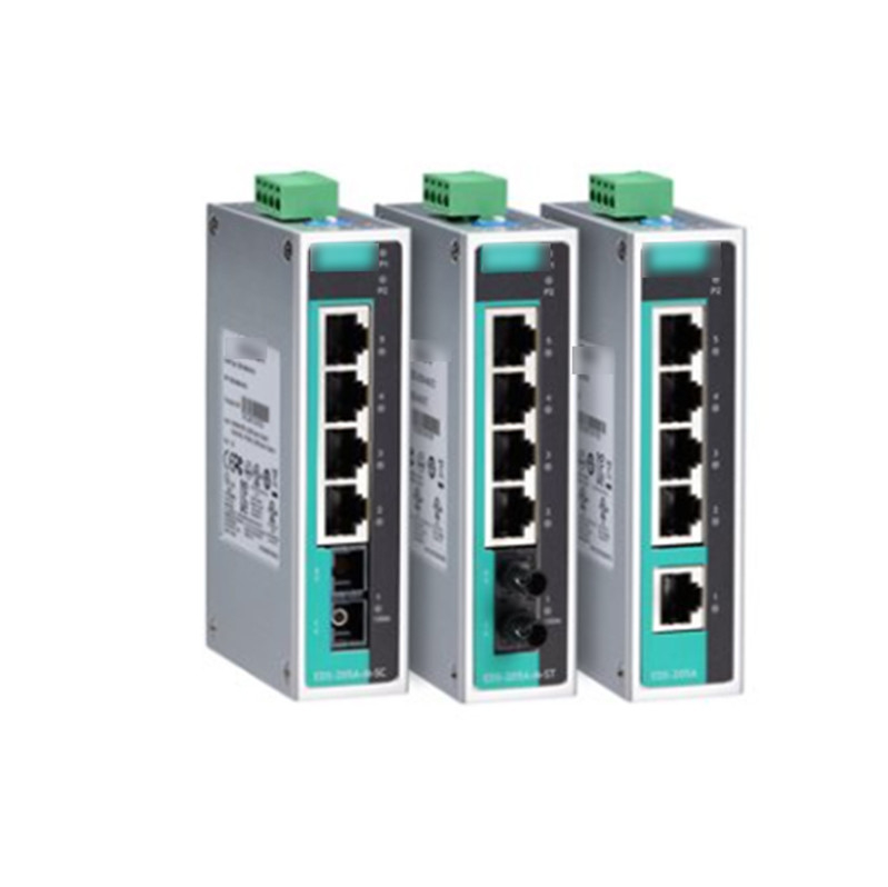 EDS-205A 5-портный неуправляемый коммутатор Ethernet Rugged Hardware Design для прямой продажи MOXA