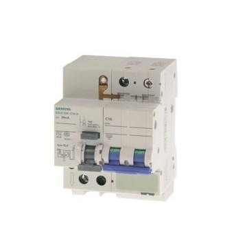 Mini RCBO 5SU93261CN16 Icn 6 kA 2P Тип AC 30 mA C-Char В 16 A Un AC 230 V Полюсы No 2