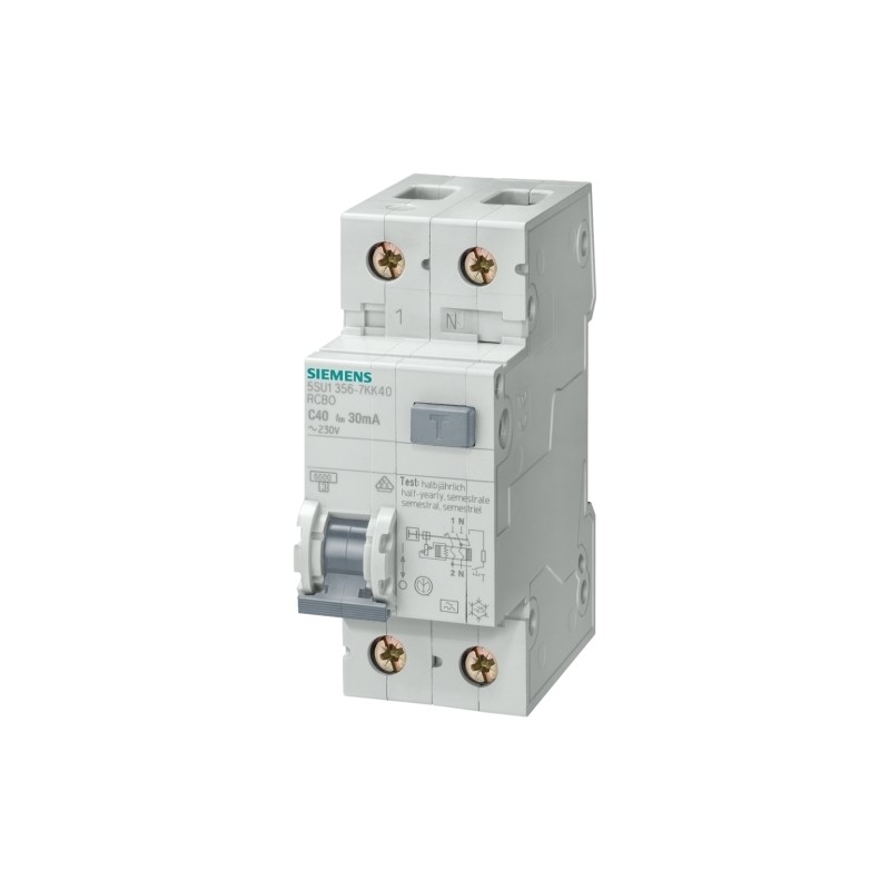 Siemens 5SU1353-1KK16 FI/LS AC 30MA 1 N-P C16 4.5KA Комбинация переключателя остаточного тока MCB