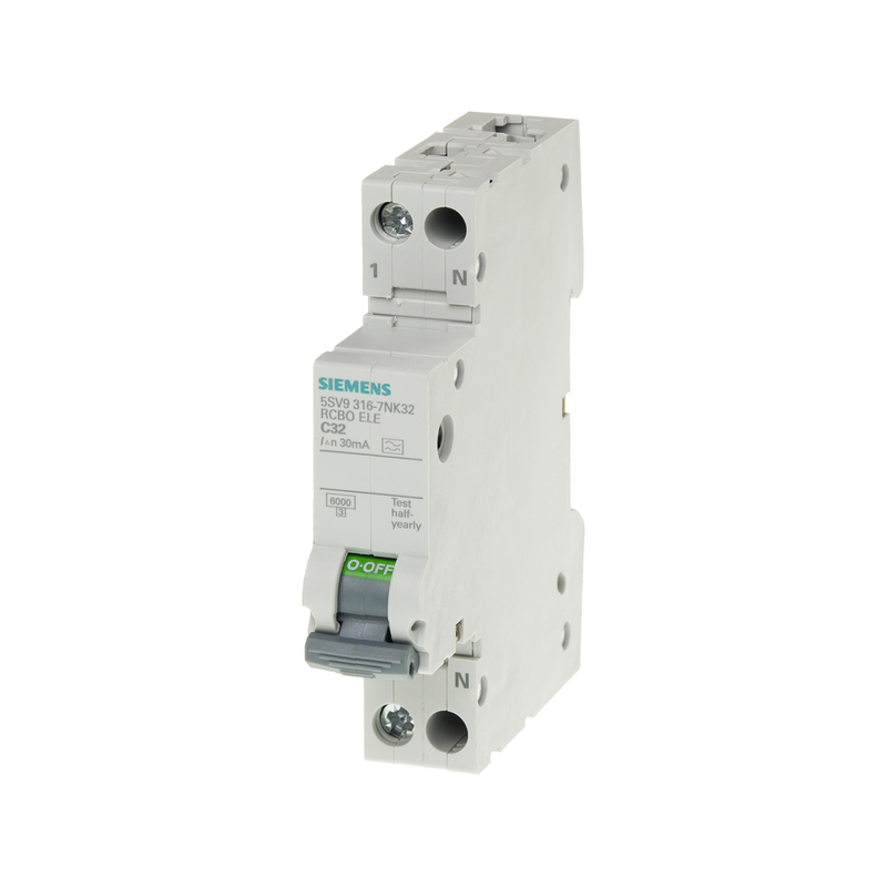 Компактный выключатель защиты от остаточного тока 1P N типа AC 30 mA 5SV9313-1CN25 для Siemens