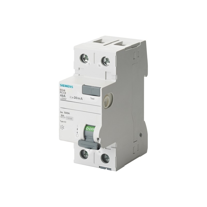 Siemens 5SV4614-0 2-польный тип переменного тока остаточного тока 40A 300mA Un AC 230V